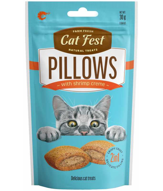 Catfest Pillows Shrimp Creme
