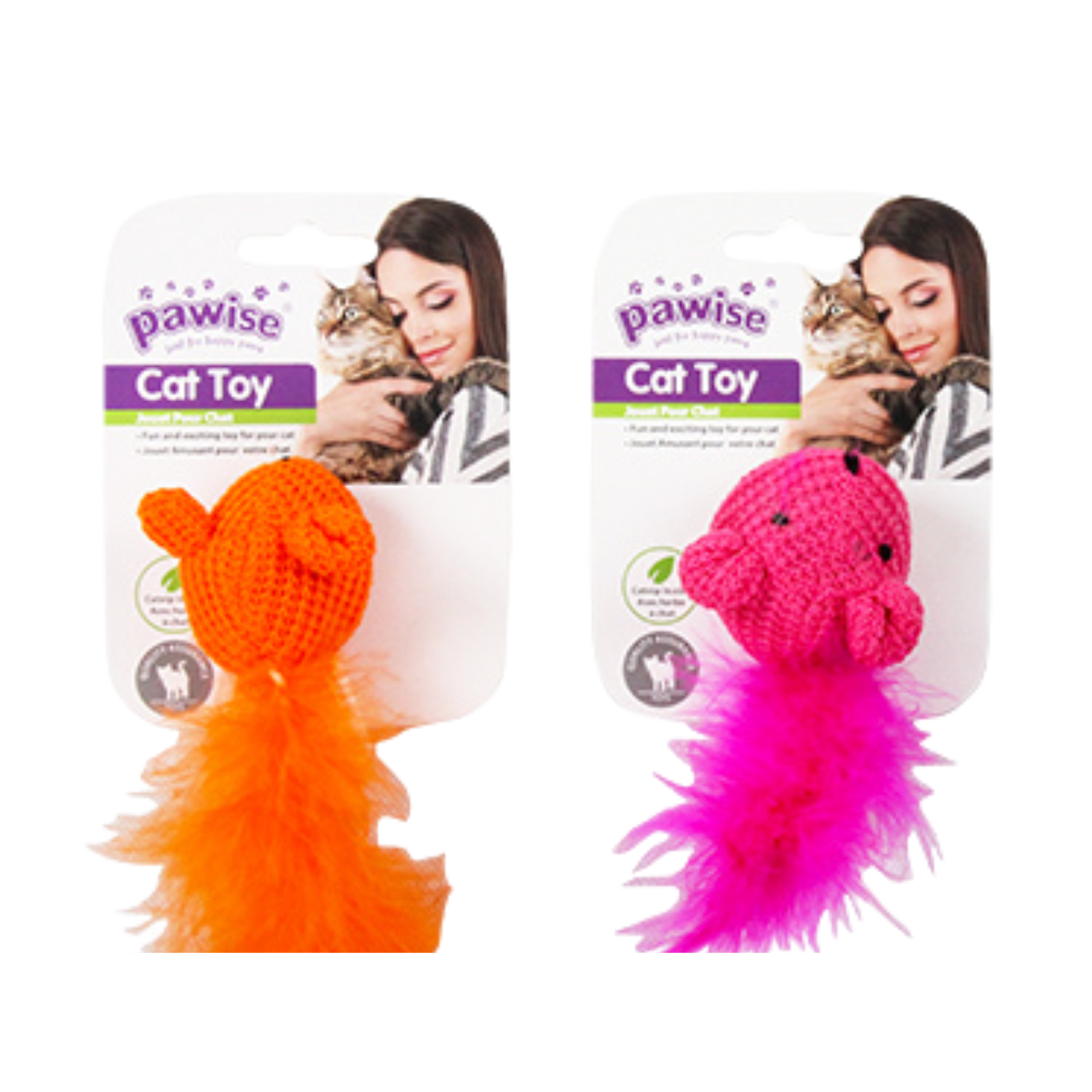 PAWISE Wool Mice Toy Assorted