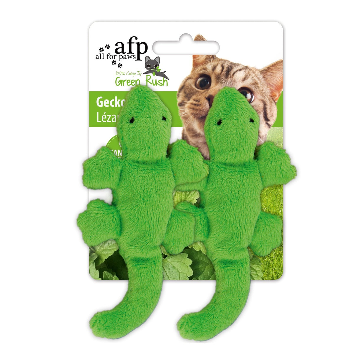 AFP Cat Toy Green Rush Gecko - Green