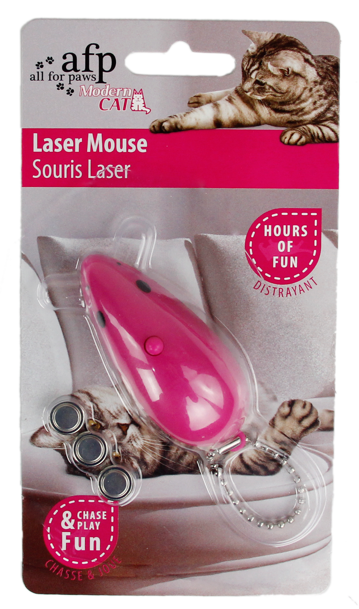AFP Cat Toy Laser Mouse Pink