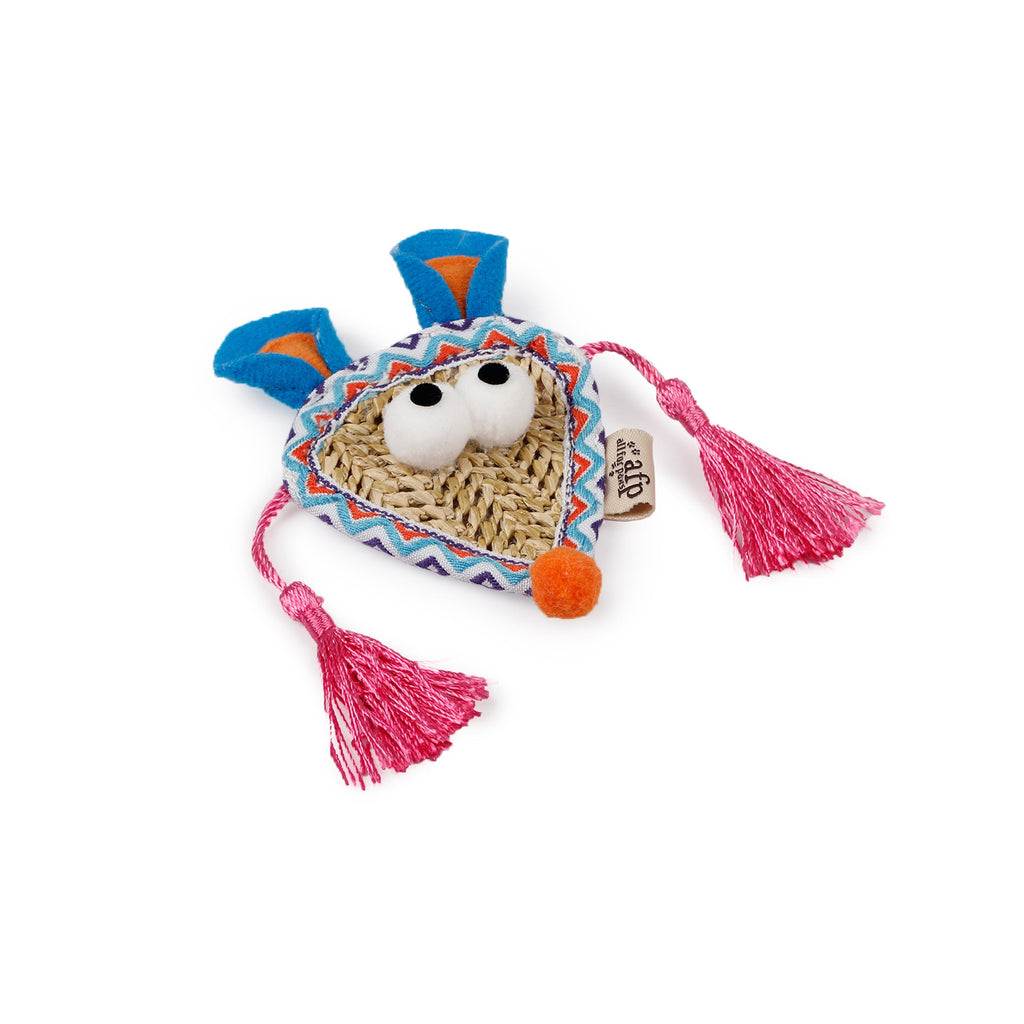 AFP Cat Toy Whisker Fiesta Mouse Face Pink