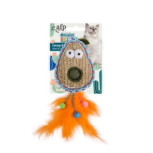 AFP Cat Toy Whisker Fiesta, Catnip Ball Avocado