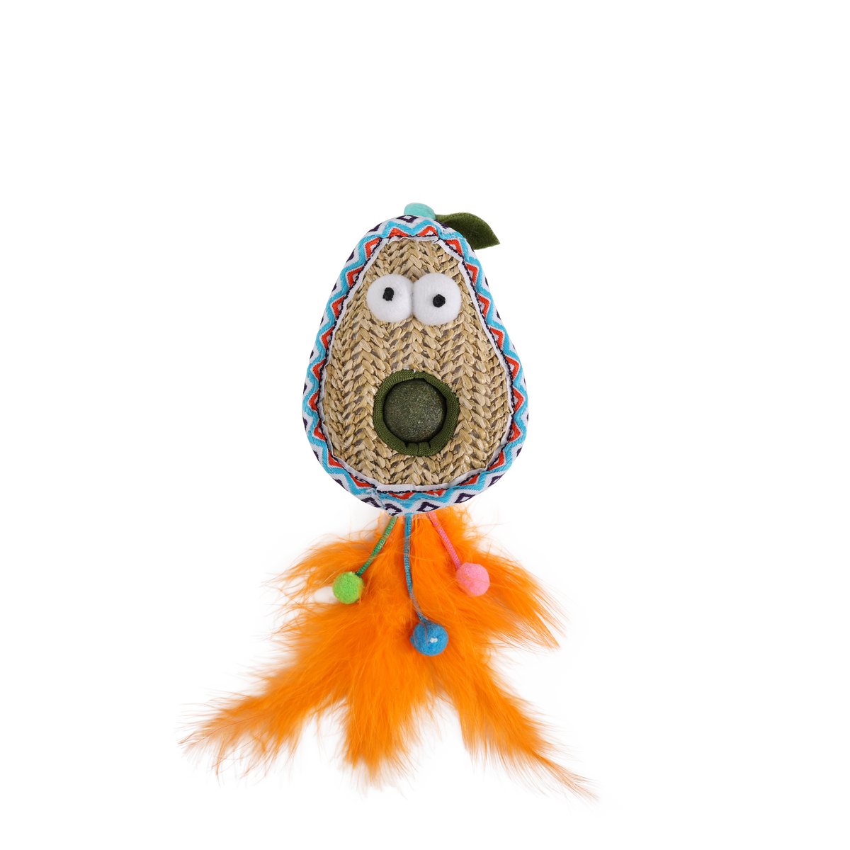 AFP Cat Toy Whisker Fiesta, Catnip Ball Avocado - no background