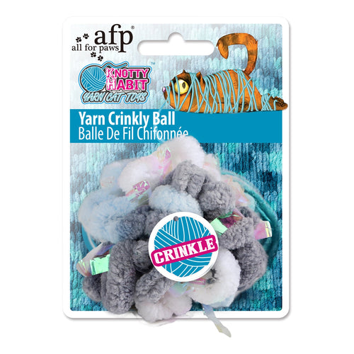 AFP Cat Toy Yarn Crinkly Ball - Mixed