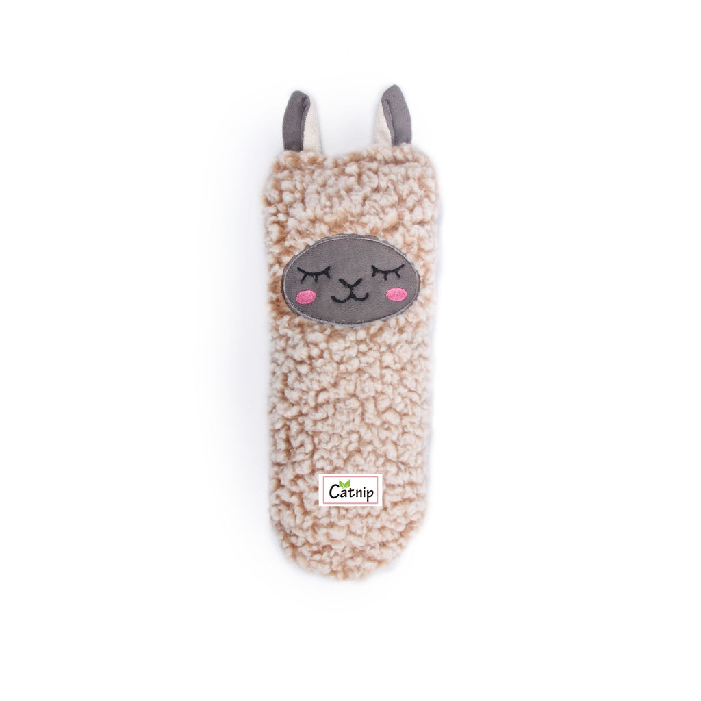 AFP Cat Toy Cat Socks Lama Cuddler Brown
