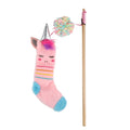 AFP Cat Toy Sock Wand Unicorn