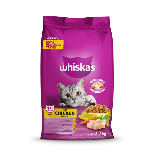Whiskas Dry Adult Cat Food Chicken 900g