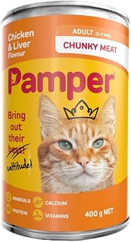 Pamper Adult Wet Cat Food Can 385g
