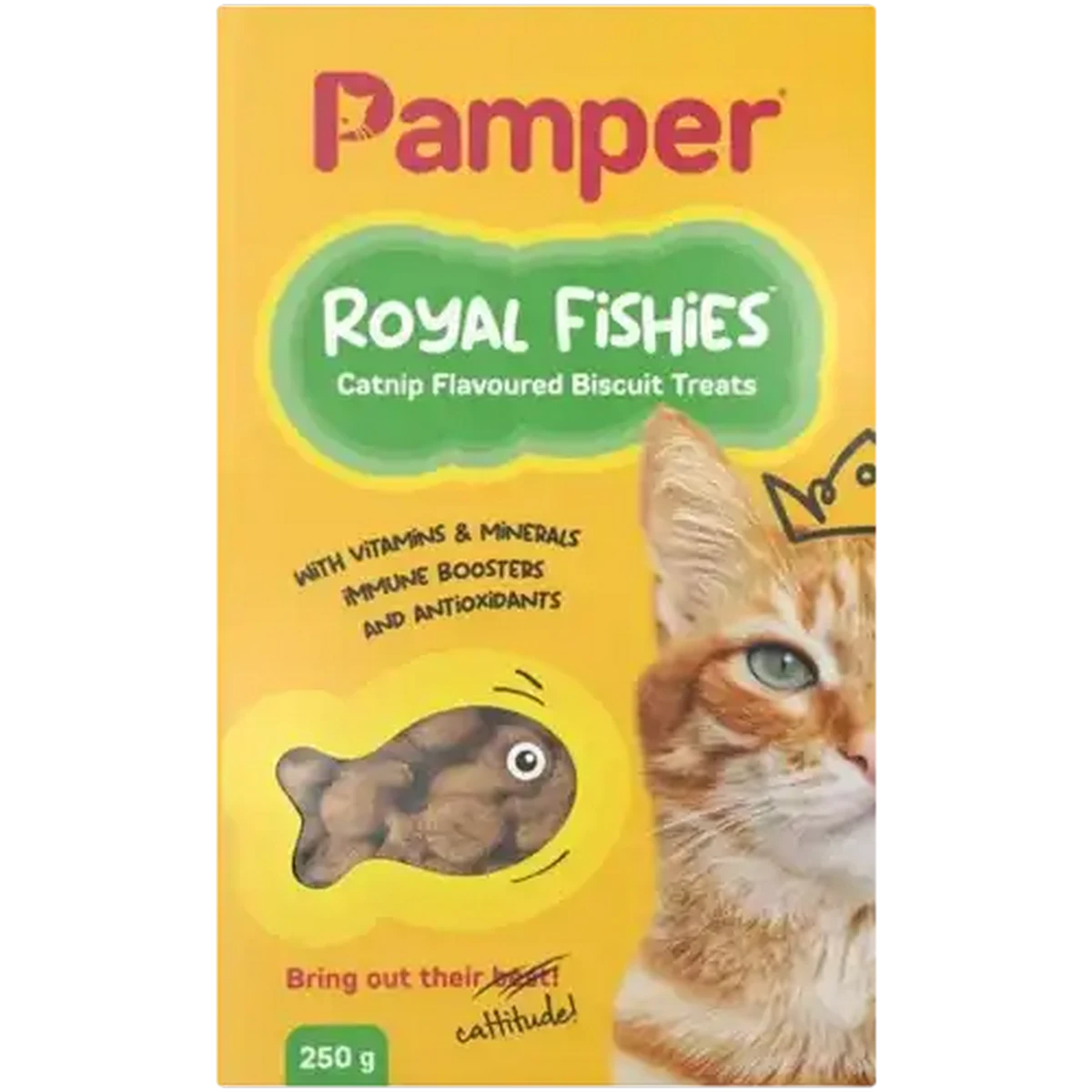 Pamper Royal Fishes Biscuit Treats Catnip 250g