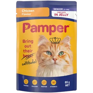 Pamper Kitten Wet Food Pouch Chicken in Jelly 85g