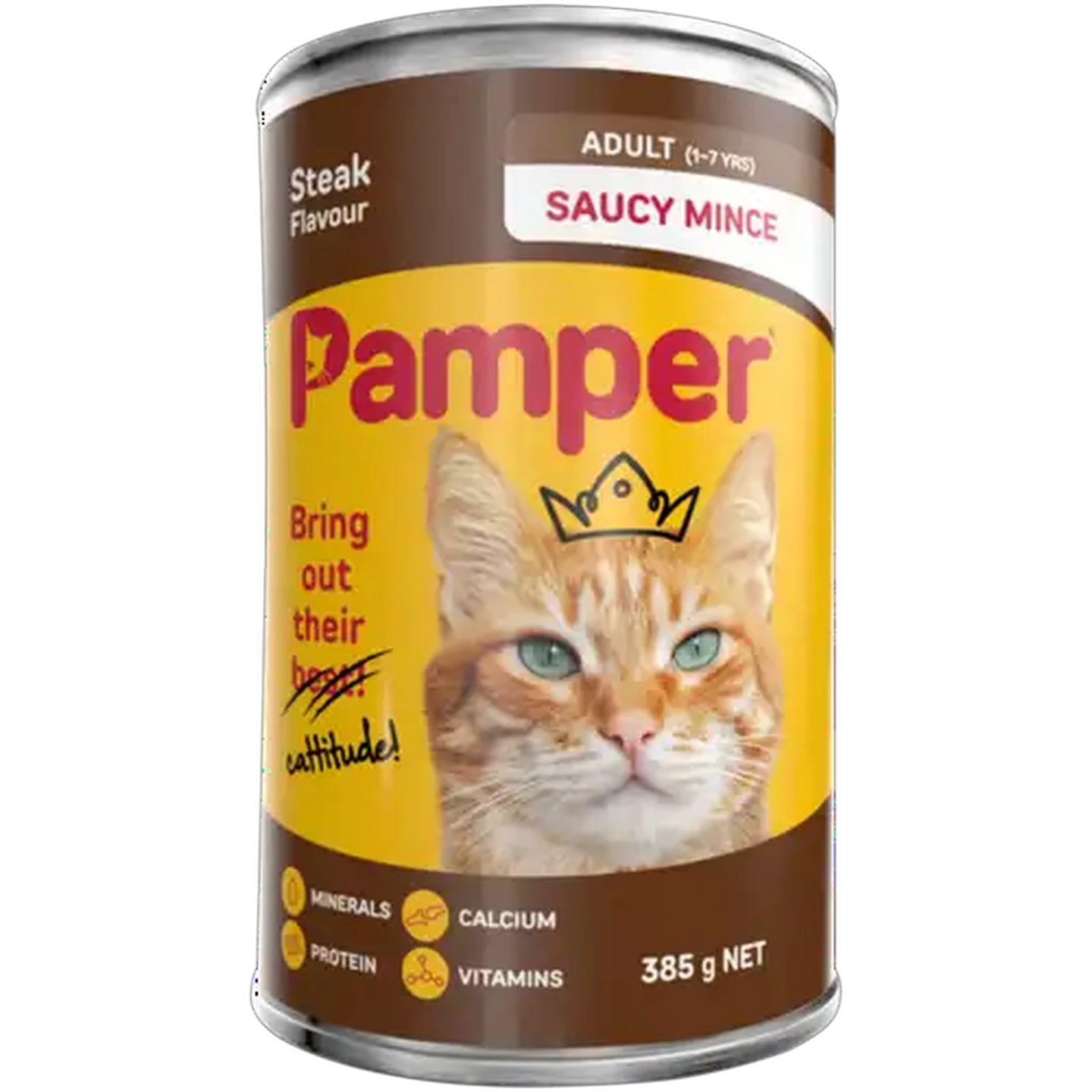 Pamper Adult Wet Cat Food Can 385g