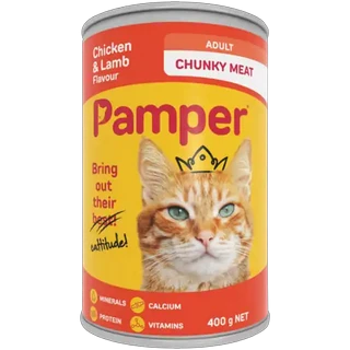 Pamper Chicken Cuts in Gravy Wet Cat Food Can 385g