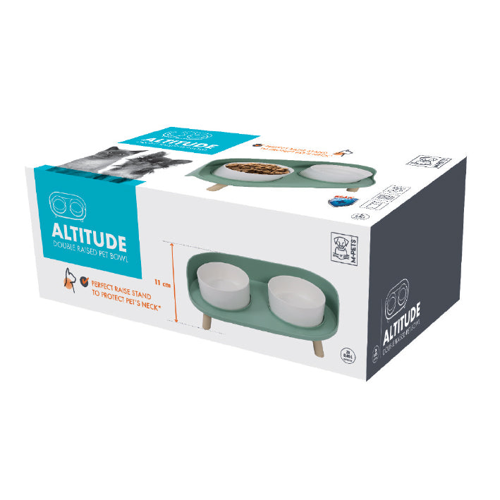 M-Pets Altitude Double Raised Pet Bowl