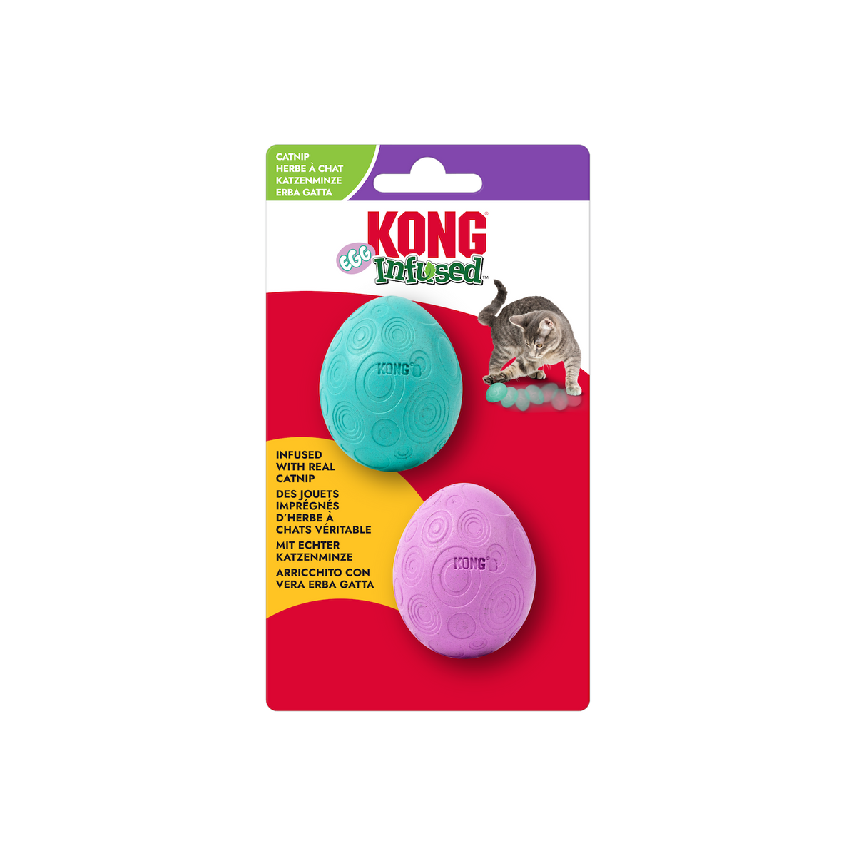 KONG Cat Infused Catnip Egg - on pack