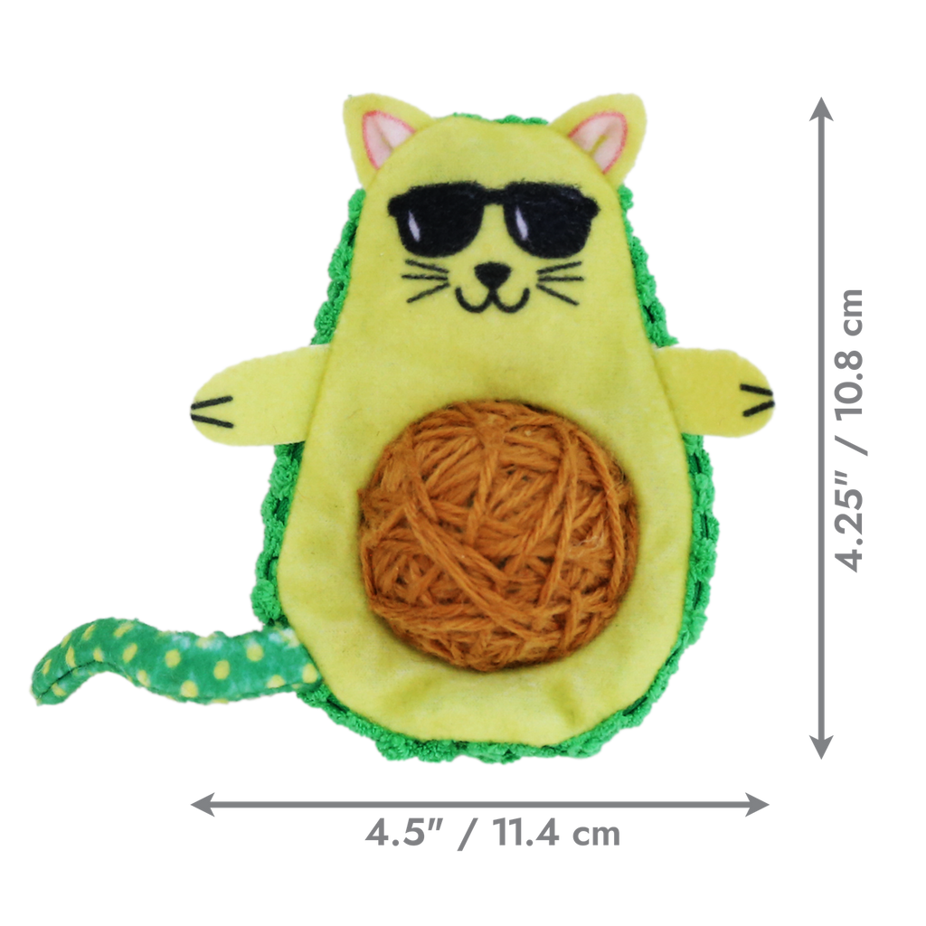 KONG Cat Wrangler Avocato - dimensions