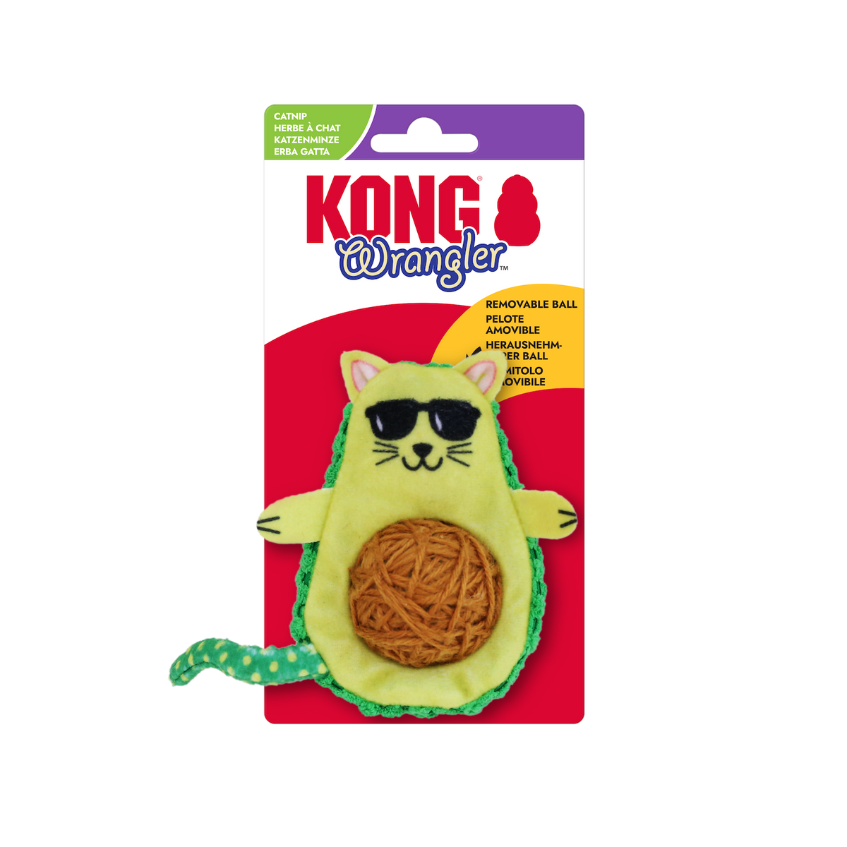 KONG Cat Wrangler Avocato - on pack