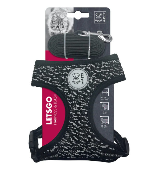 M-Pets Lets Go Cat Harness & Leash Set