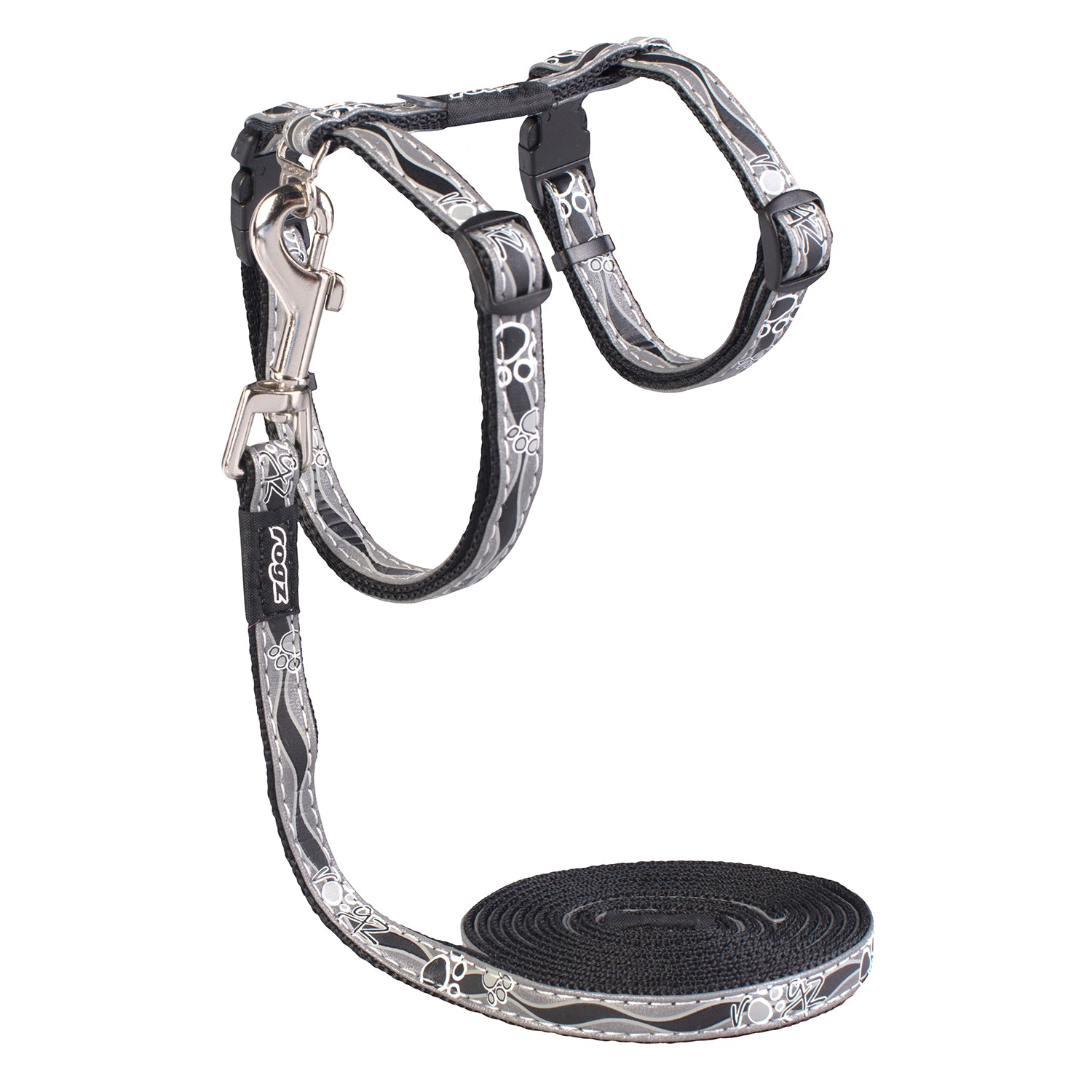 ROGZ NightCat Reflective Harness & Lead Combination