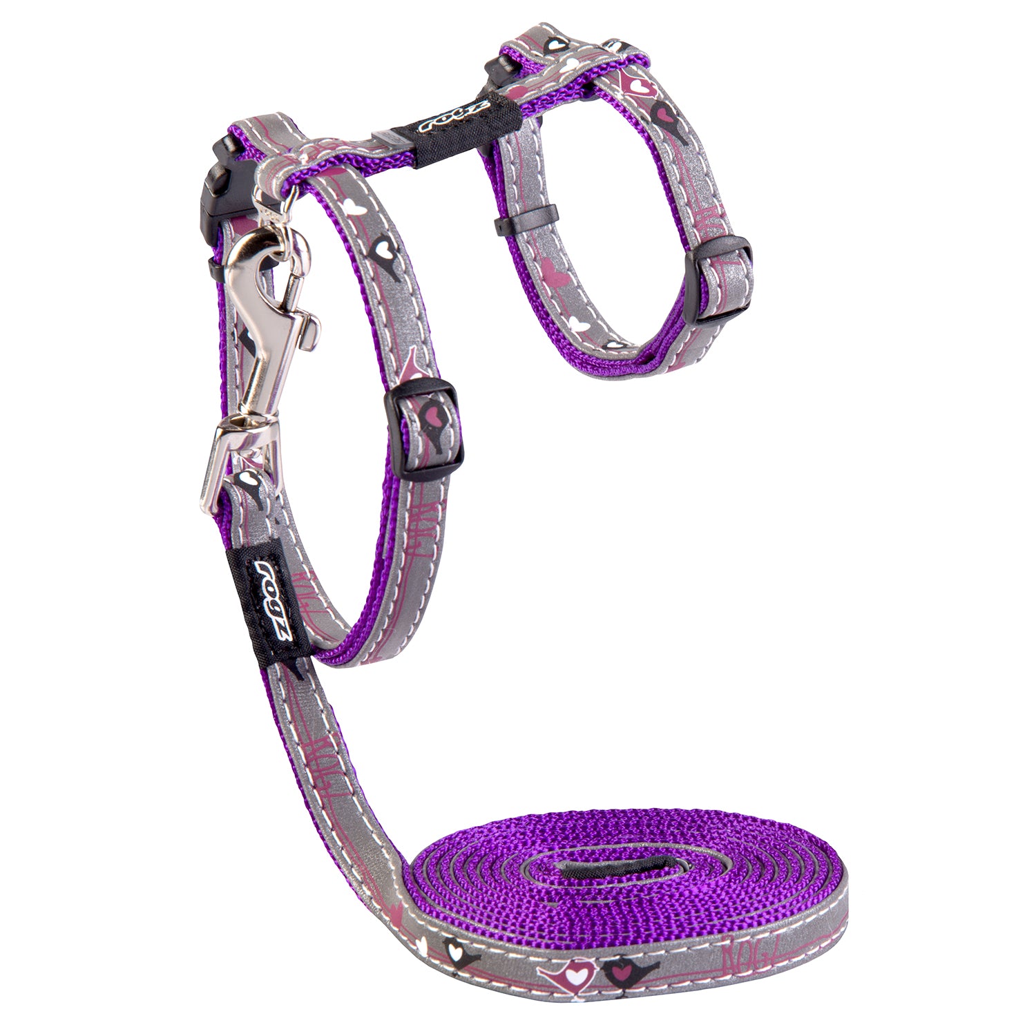 ROGZ NightCat Reflective Harness & Lead Combination