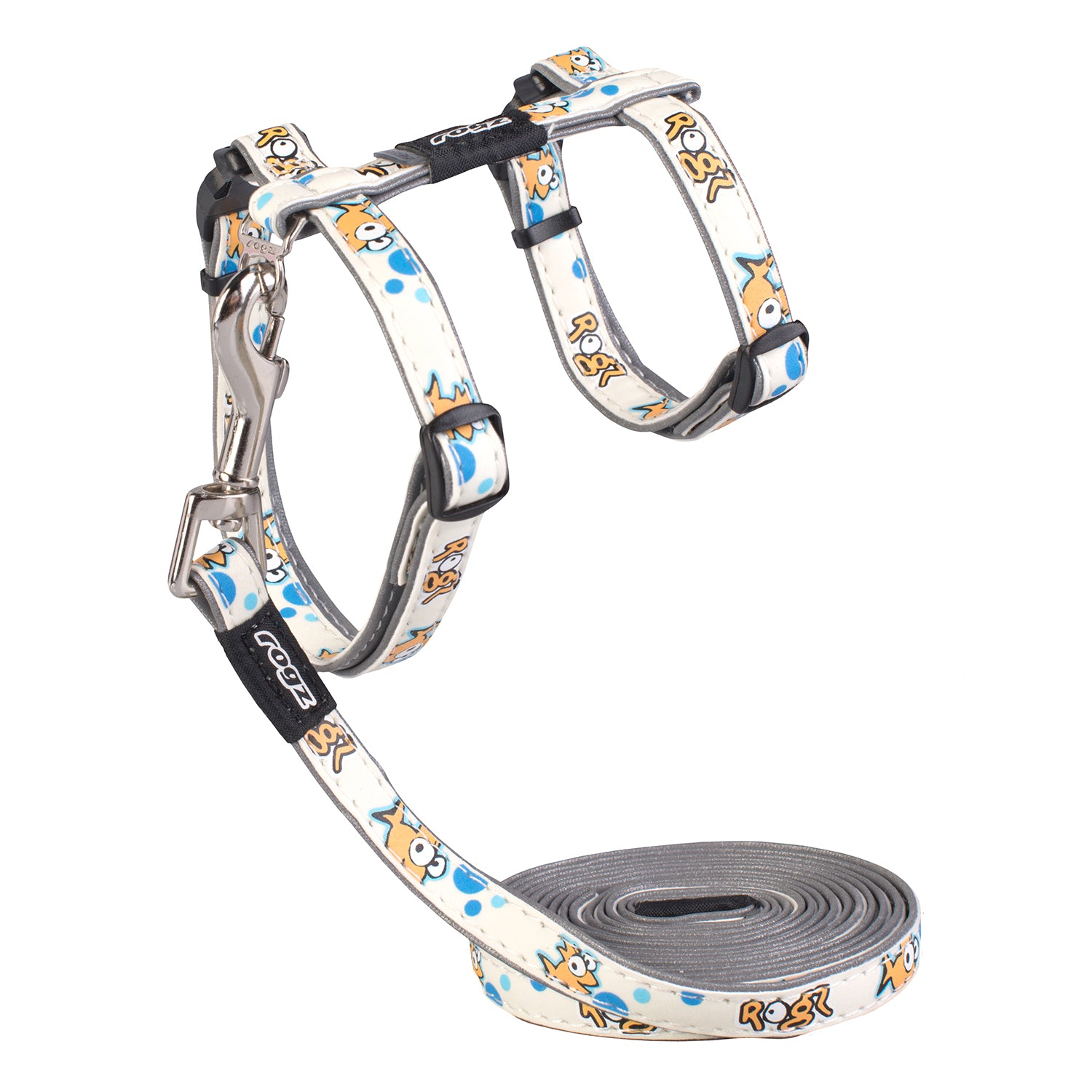 ROGZ GlowCat Glow-in-the-Dark Harness & Lead Combination