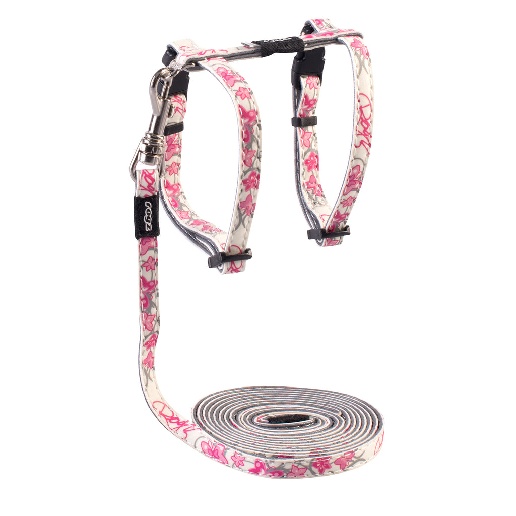 ROGZ GlowCat Glow-in-the-Dark Harness & Lead Combination