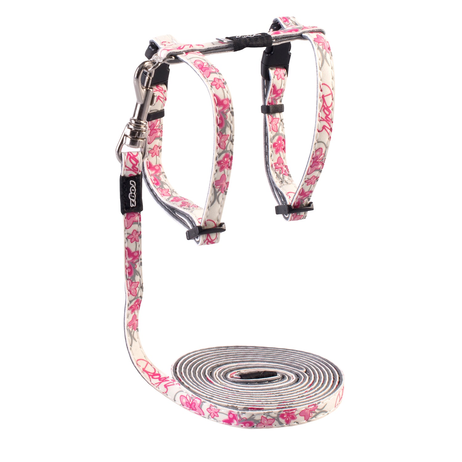 ROGZ GlowCat Glow-in-the-Dark Harness & Lead Combination
