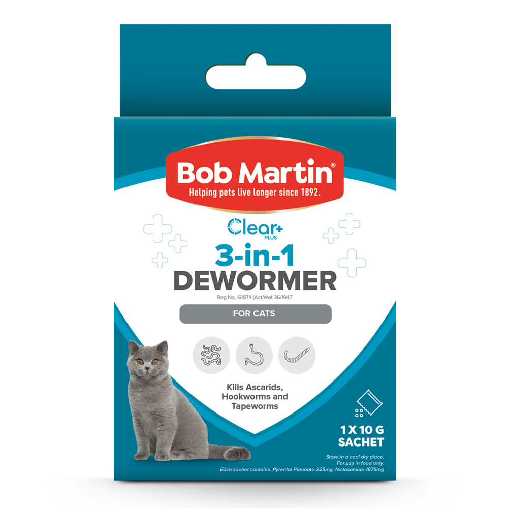 Bob Martin Clear+ 3-in-1 Dewormer for Cats