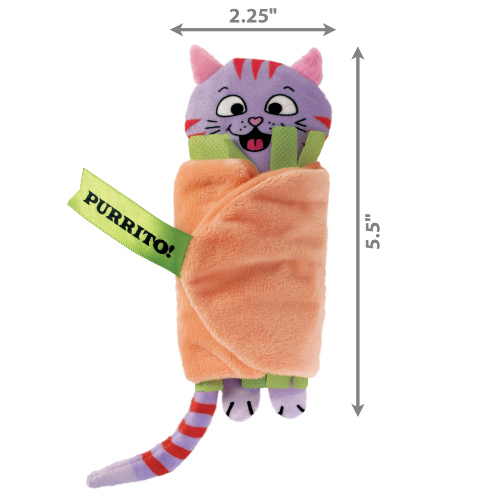 KONG Pull-a-Partz Purrito - dimensions