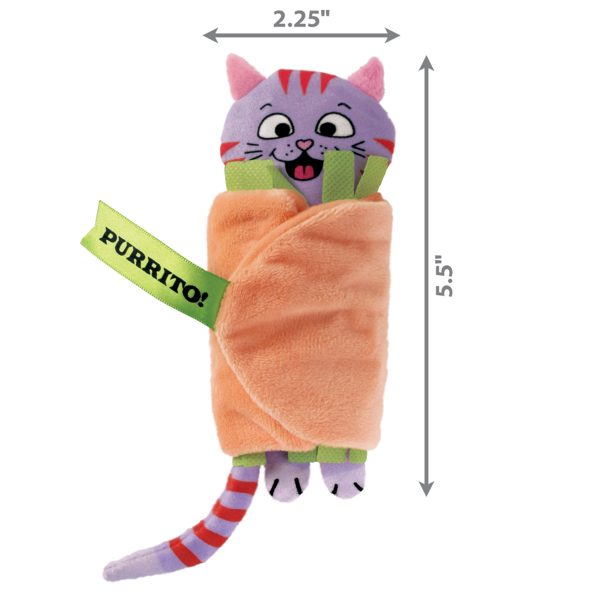 KONG Pull-a-Partz Purrito - dimensions