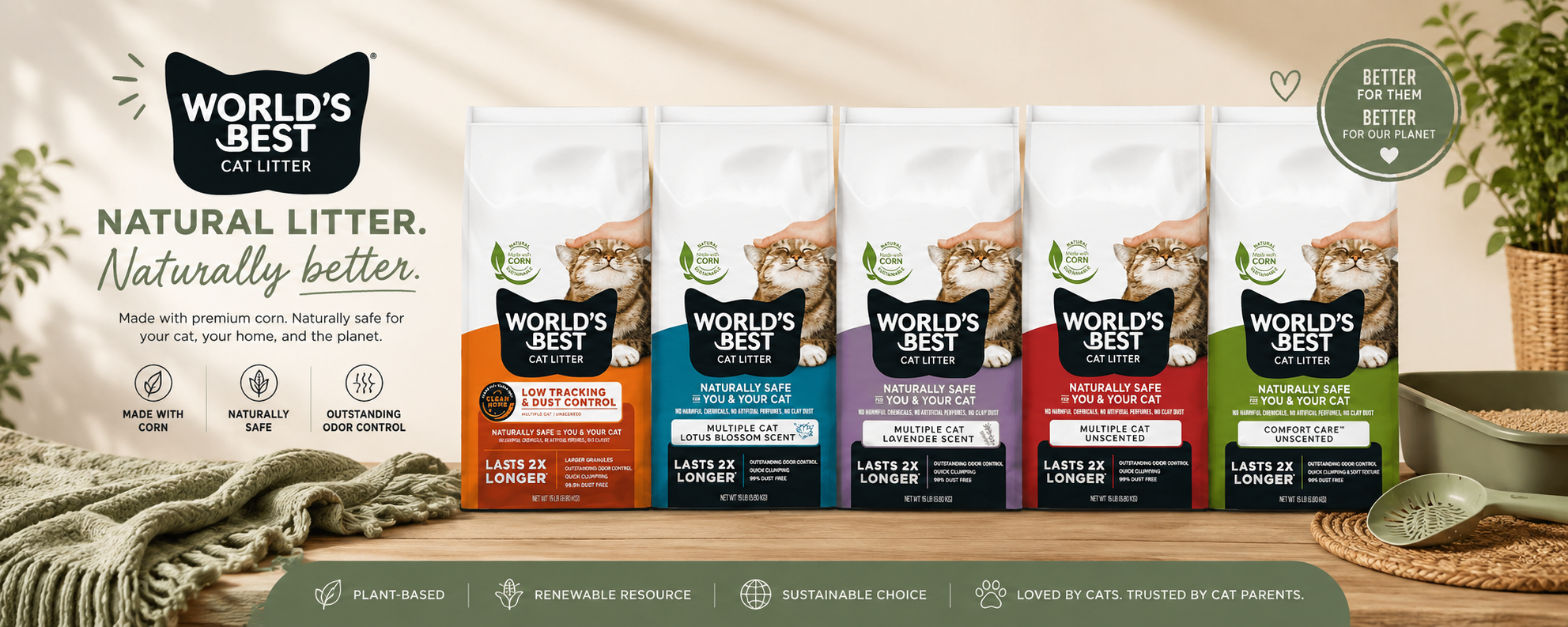 World's Best Cat Litter — natural, plant-based cat litter at Purrfect Paws South Africa