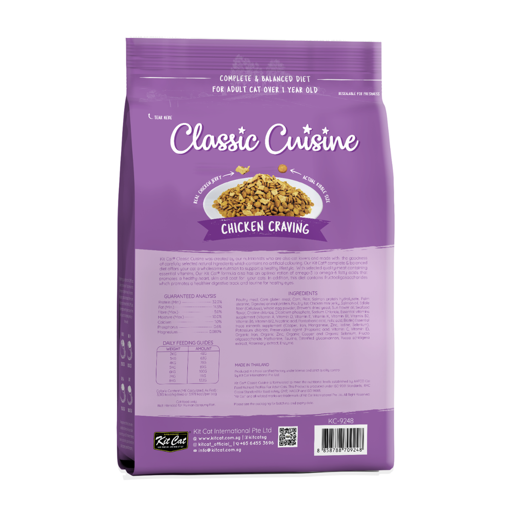 Kit Cat Classic Cuisine - Chicken Cravings (Hairball Control)