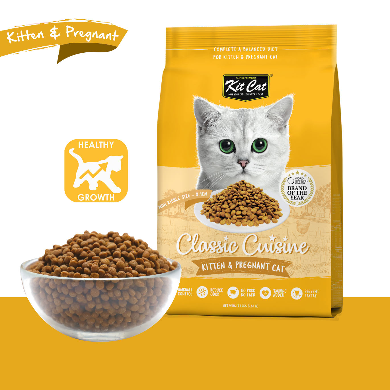 Kit Cat Classic Cuisine - Kitten & Pregnant Cat (Healthy Growth)