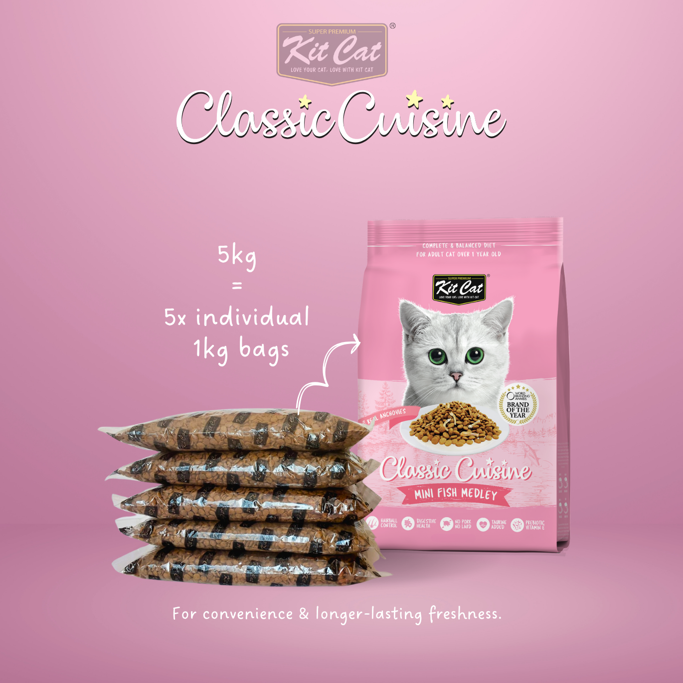 Kit Cat Classic Cuisine - Mini Fish Medley (Optimal Bone Growth)