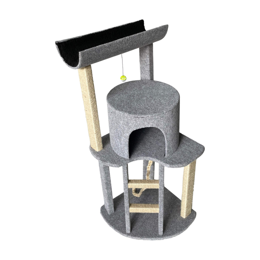 ScratzMe Corner Cabin Deluxe Cat Tree - angle