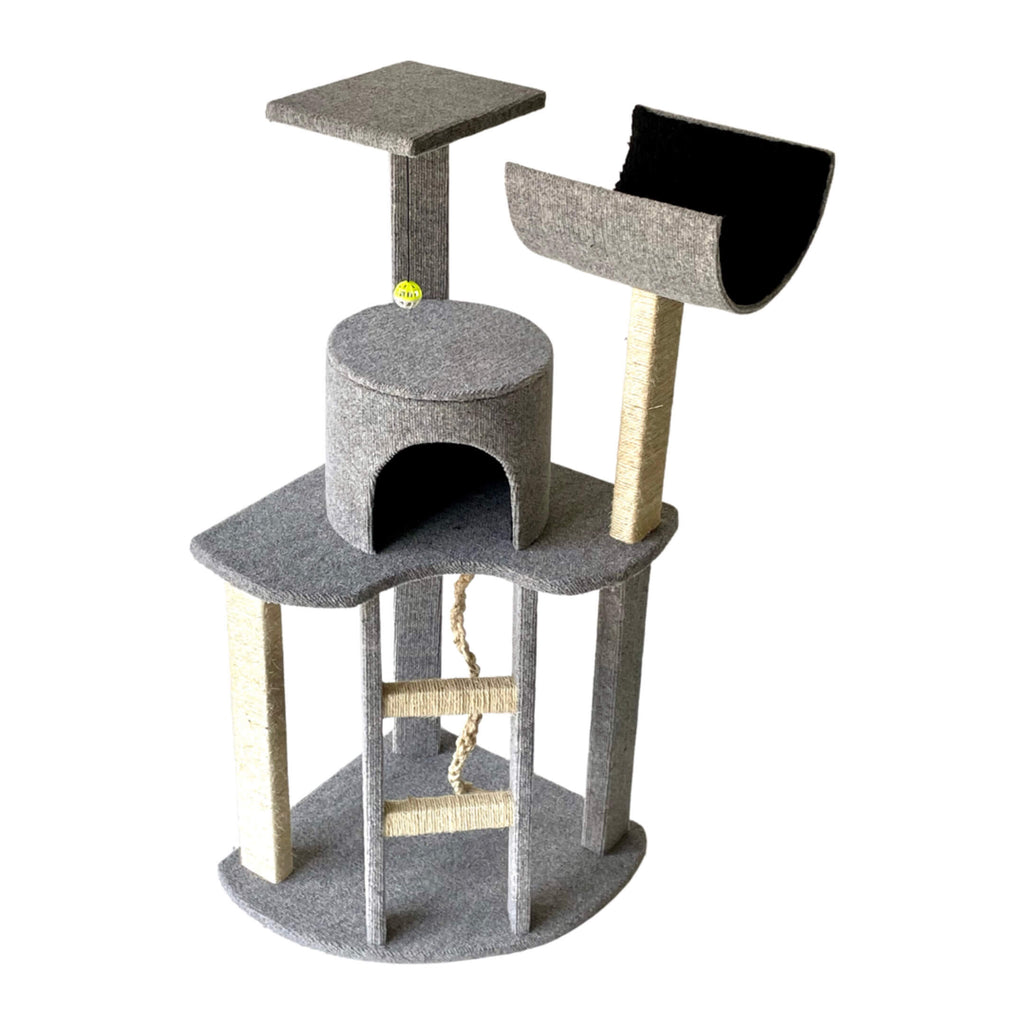 ScratzMe Corner Cabin Cat Tree - angle