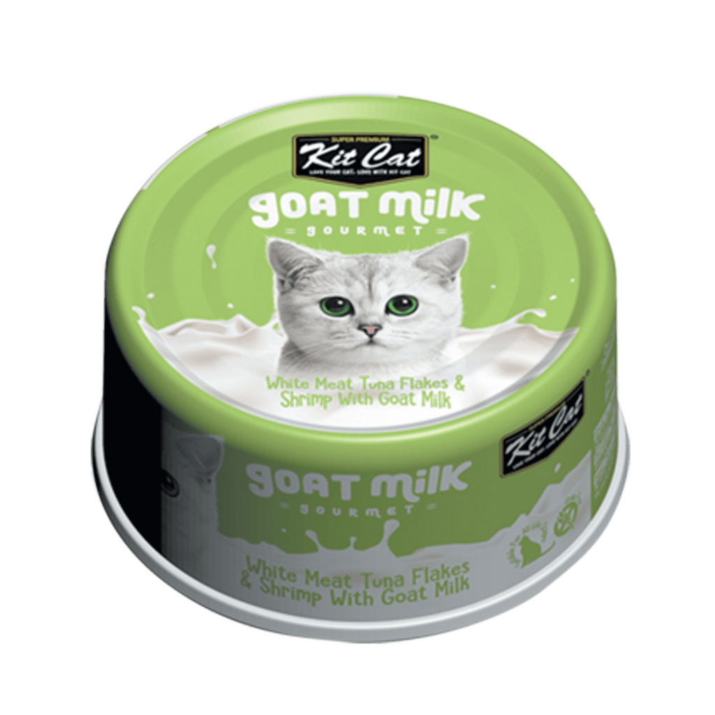 Kit Cat White Meat Tuna Flakes & Shrimp with Goat Milk (70g)