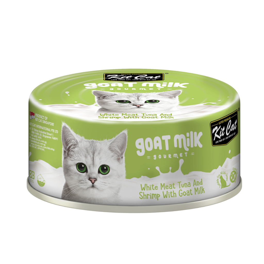 Kit Cat White Meat Tuna Flakes & Shrimp with Goat Milk (70g)