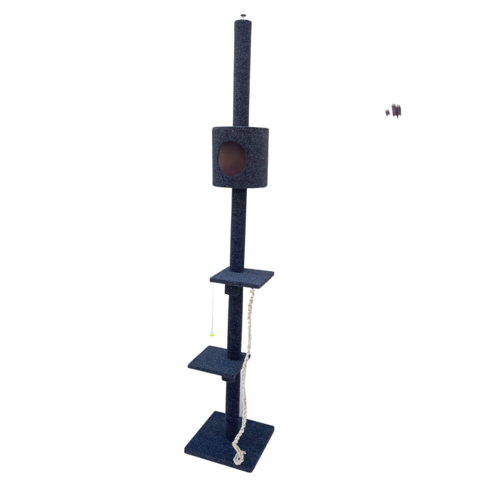 ScratzMe High-Rise Single Cat Tree - angle