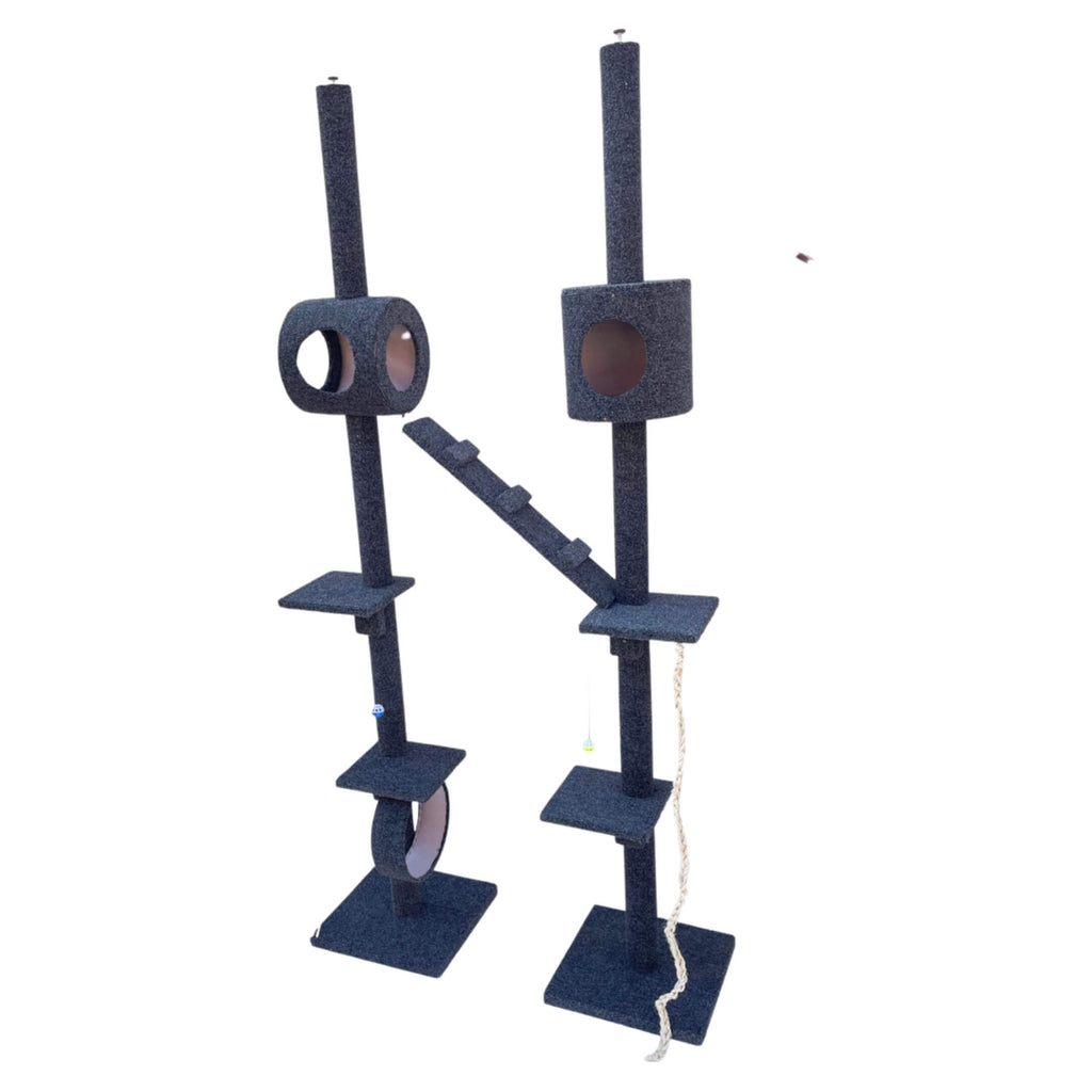 ScratzMe High-Rise Twin Cat Tree - angle