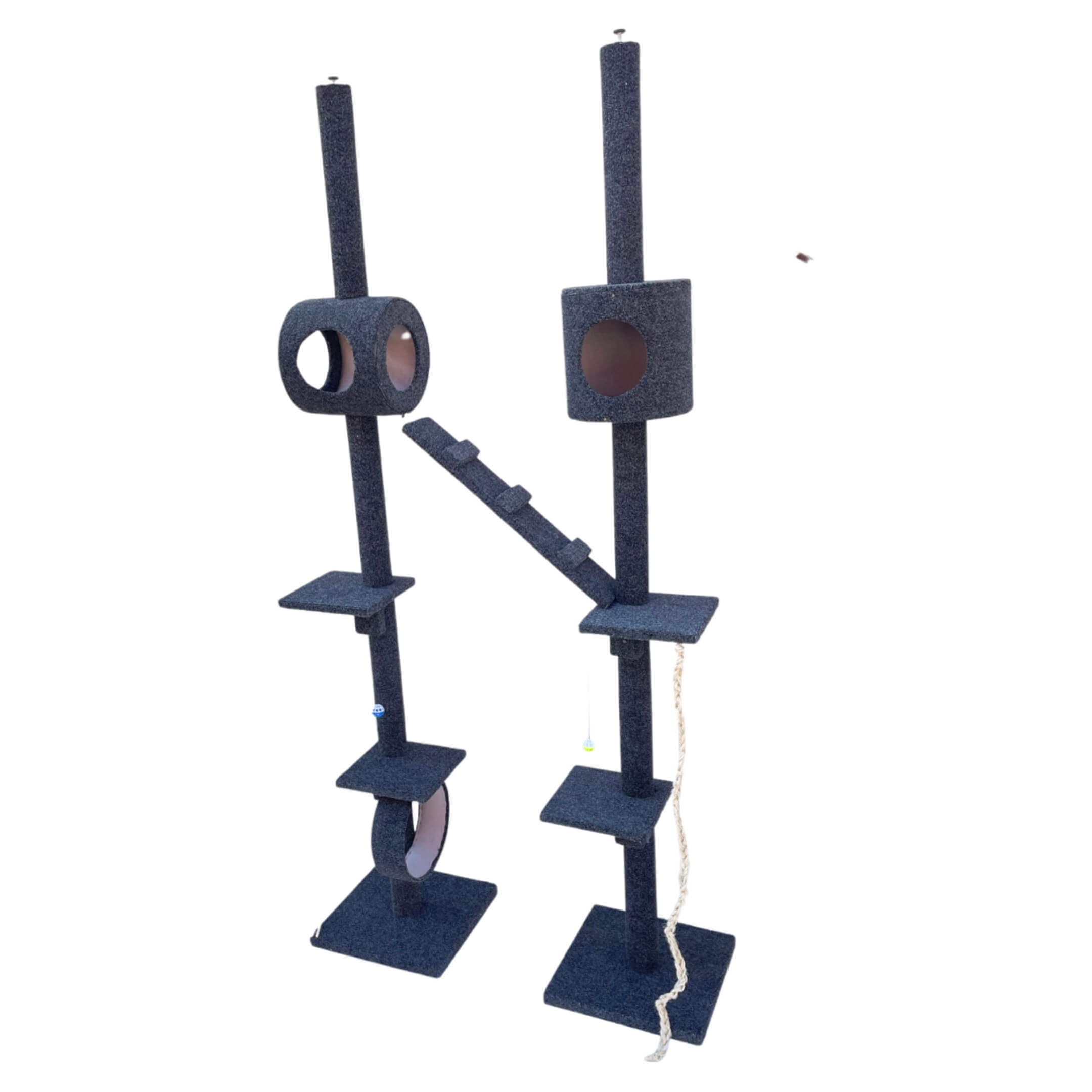 ScratzMe High-Rise Twin Cat Tree - angle