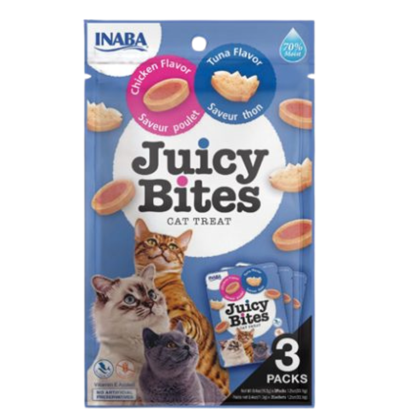 INABA Juicy Bites Cat Treats 3x11.3g