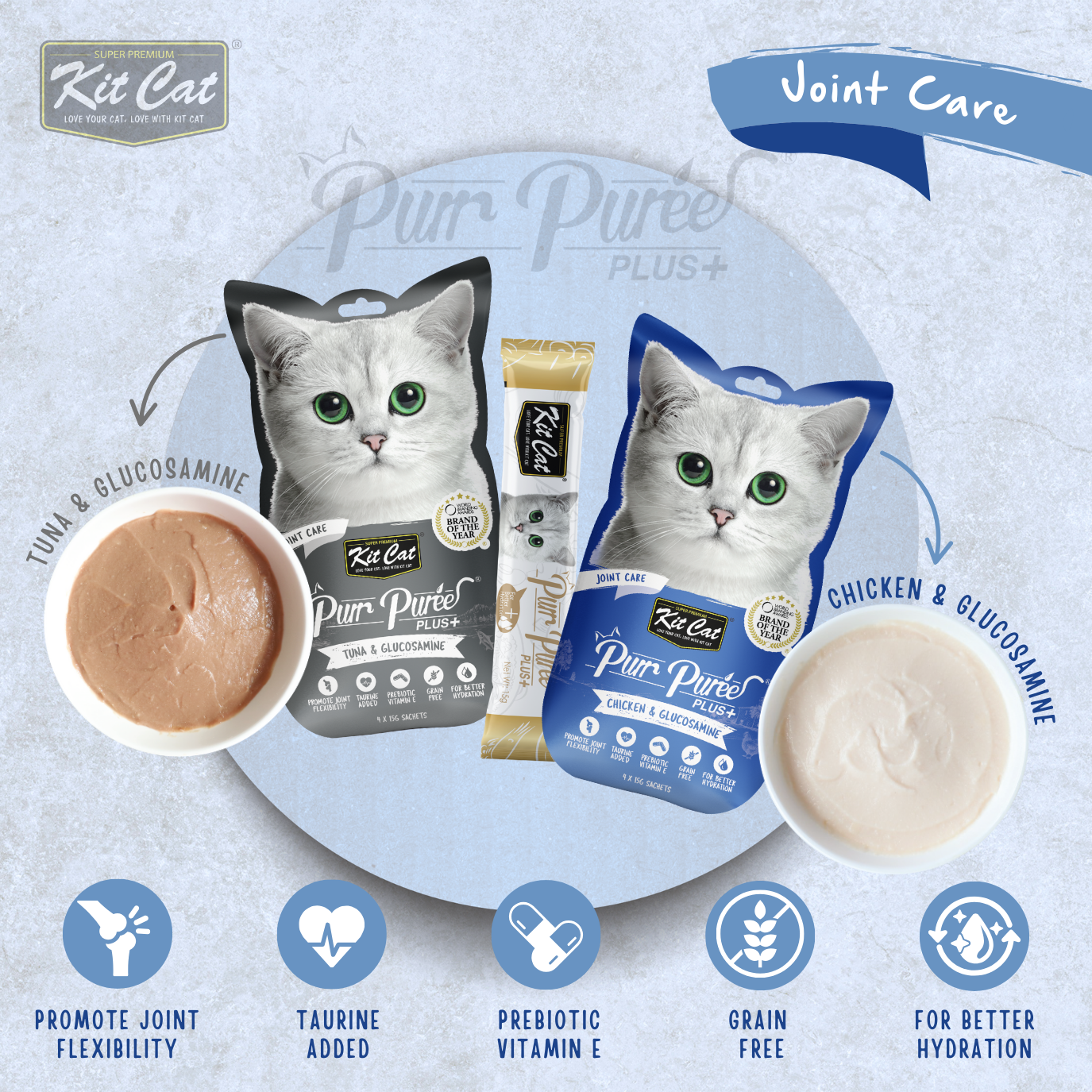 Kit Cat Purr Puree Plus+ (4 x 15g)
