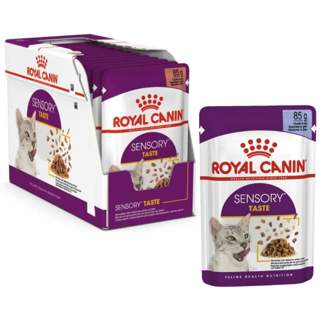 Royal Canin Sensory Taste in Gravy Wet Cat Food, box of 12 x 85g pouches