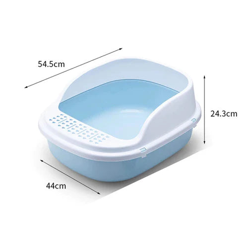 Optigro QTBH Semi-Enclosed Cat Litter Box with Cat-Ear Accent
