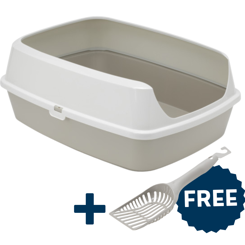 Moderna Maryloo Litter Tray with Rim Large + FREE Matching Handy Scoop