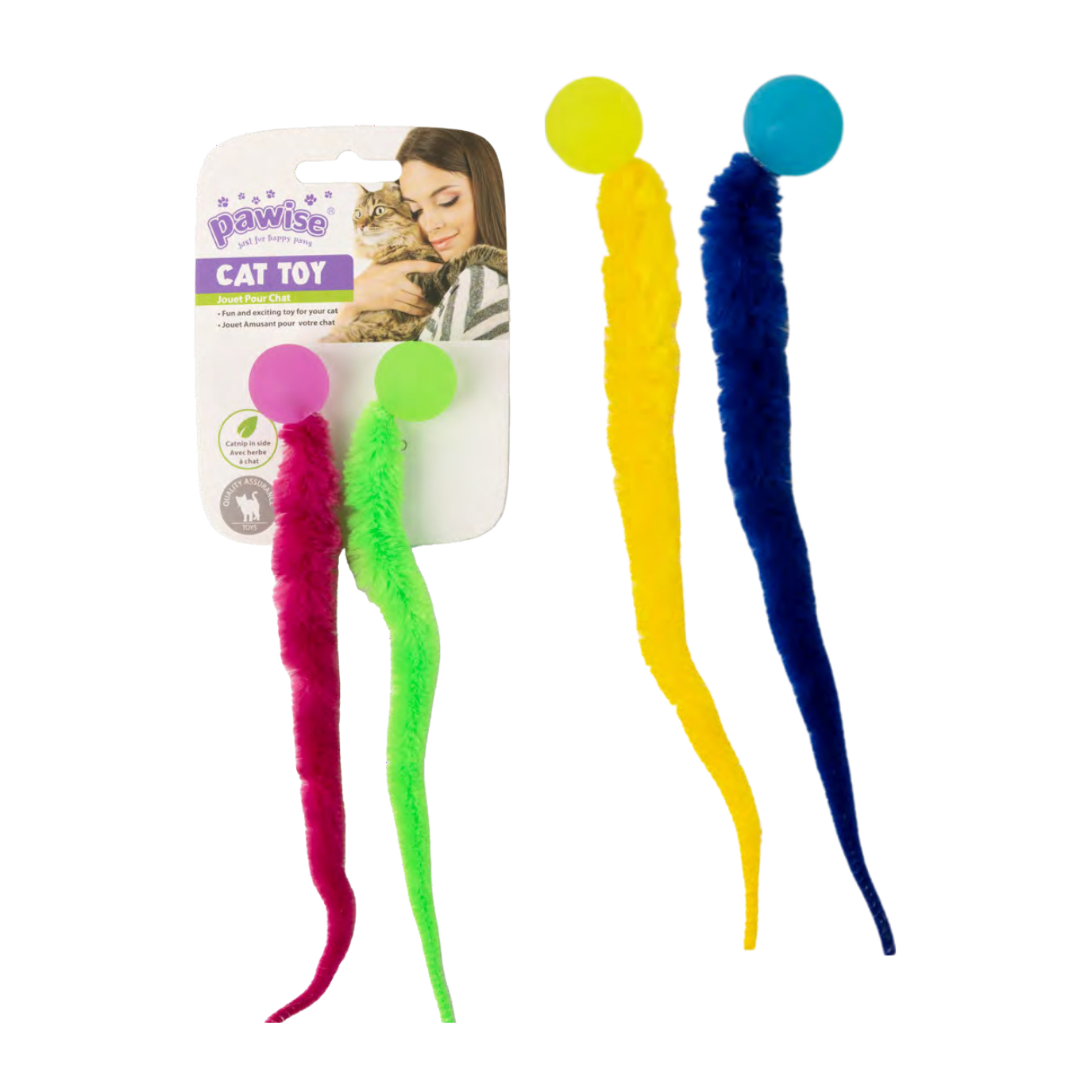 PAWISE Bouncing Snake Toy 2pk