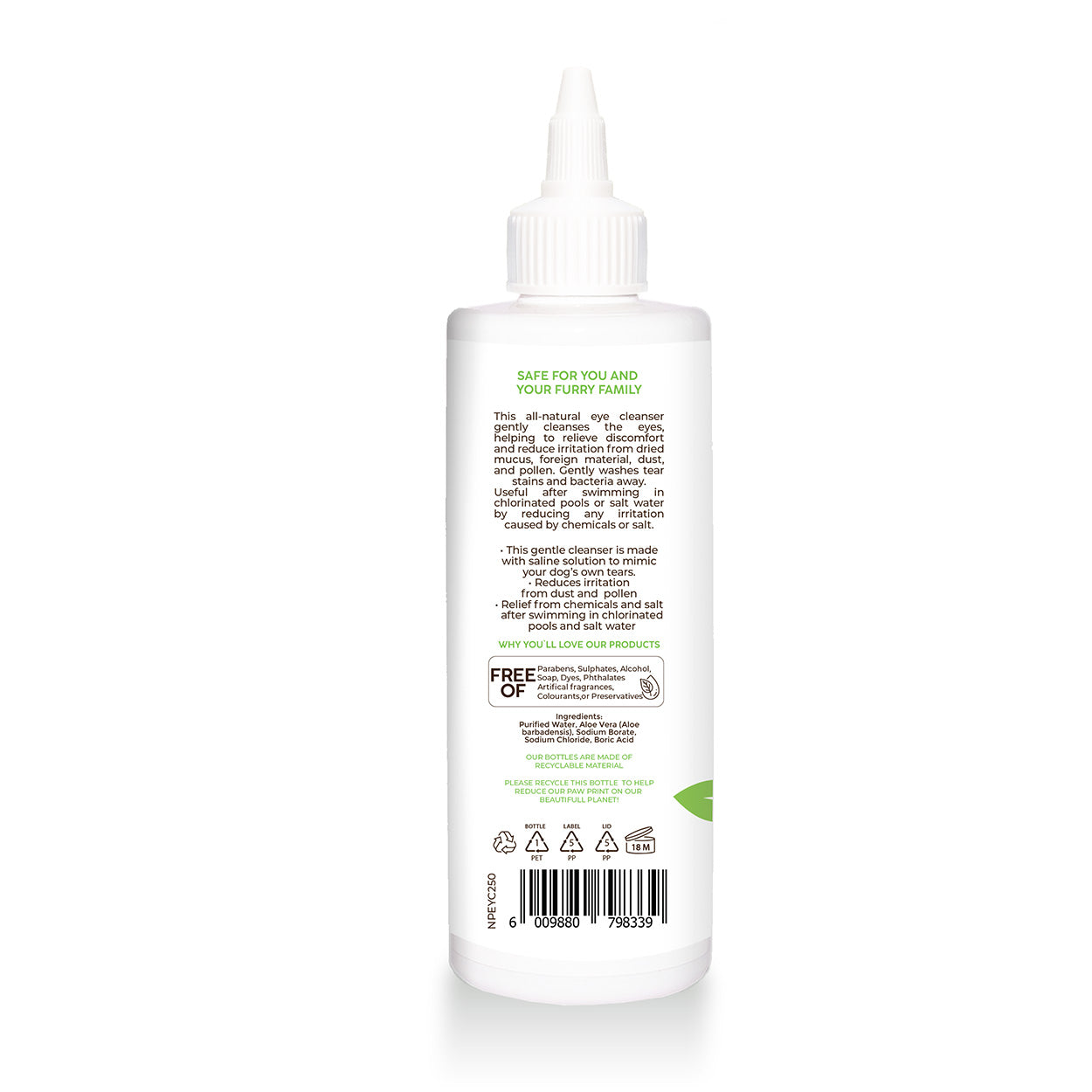 Pannatural Eye Cleaner 250ml back