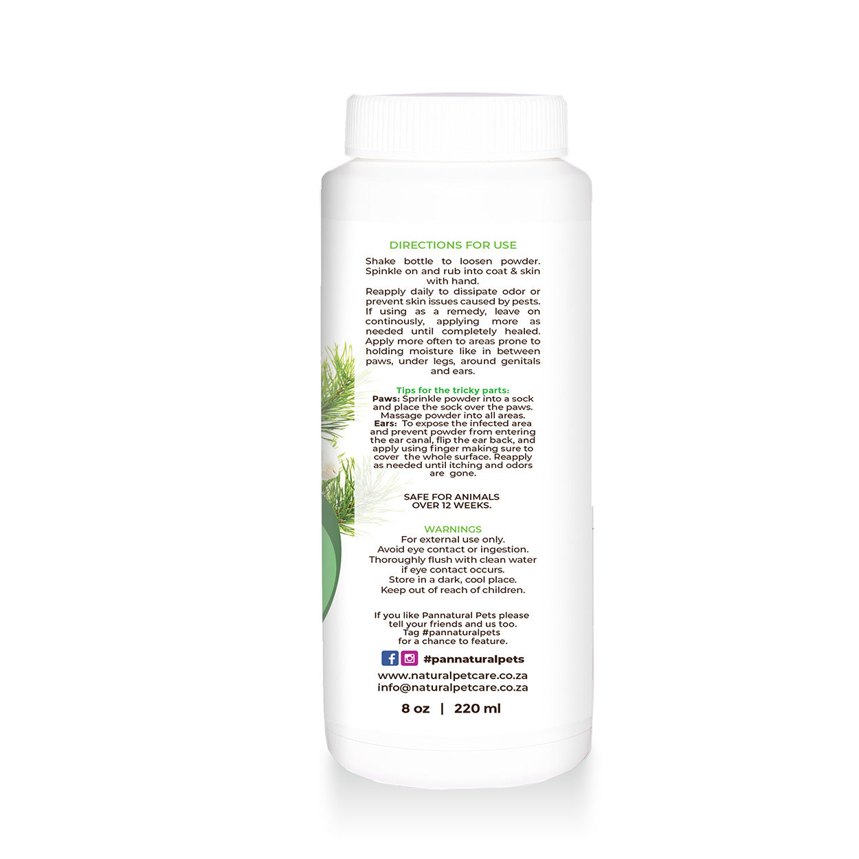 Pannatural All In One Powder Herbal 220ml back right