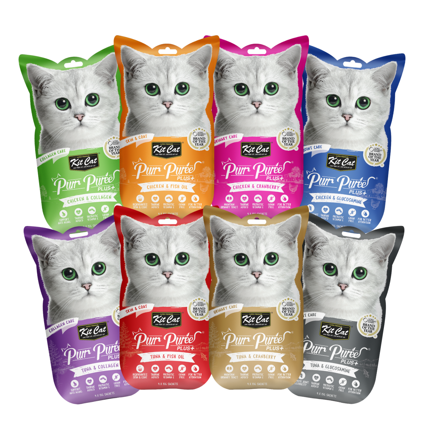 Kit Cat Purr Puree Plus+ (4 x 15g)