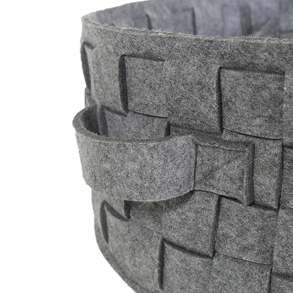 Rosewood Silver Felt & Fur Plaited (43cm x 43cm)